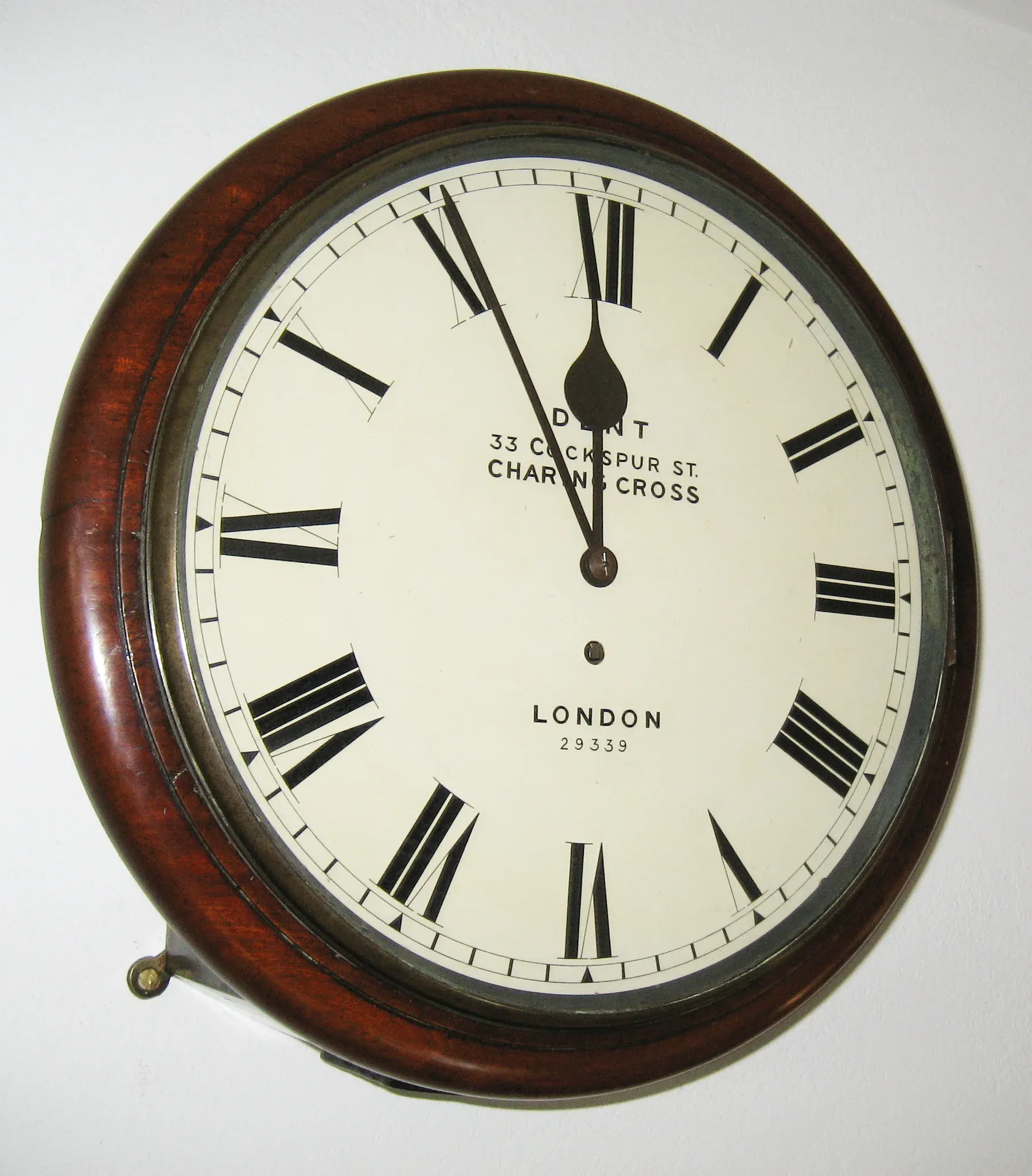 The restored clock shown after commissioning in the clients home
